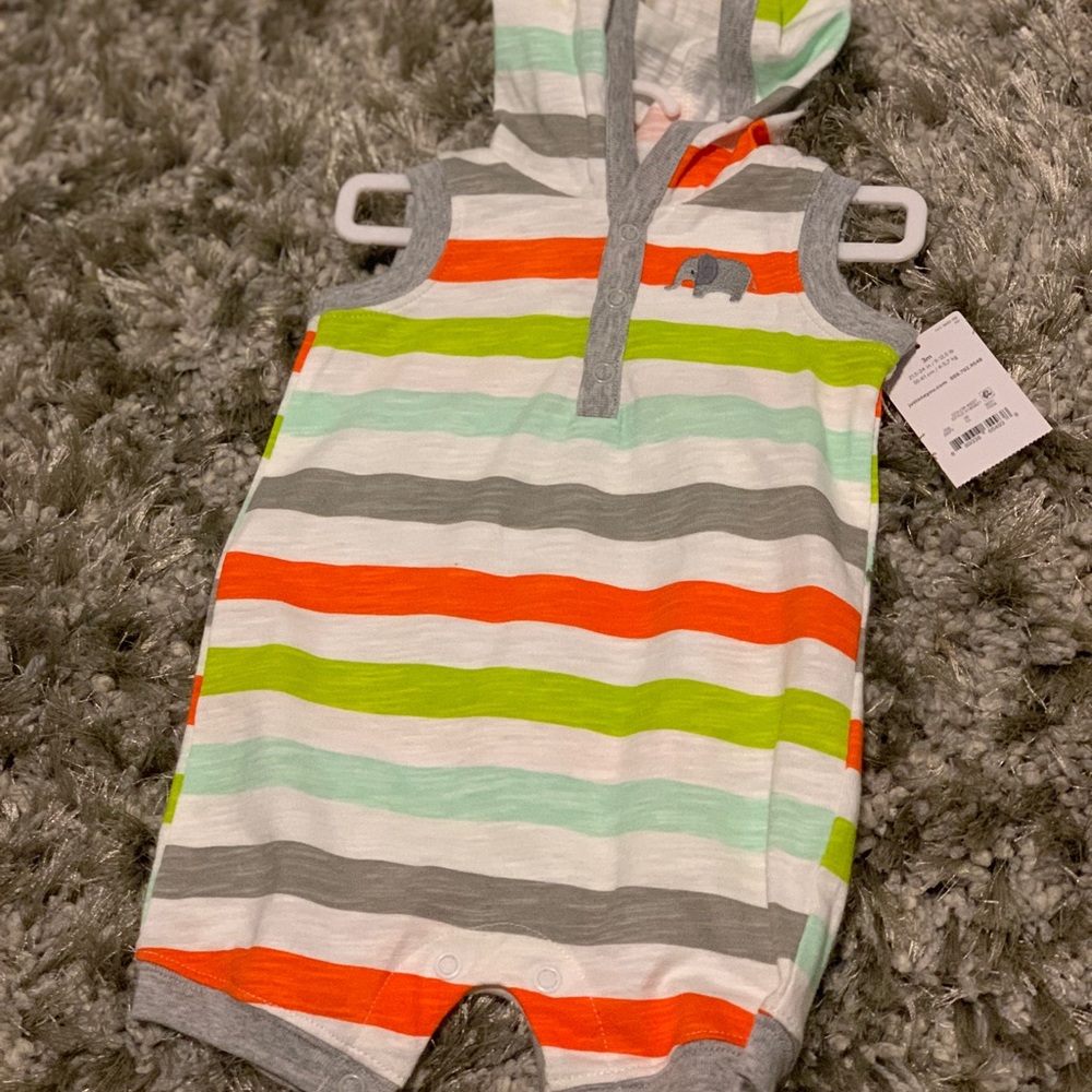 Carter’s one piece hoodie (baby boys)